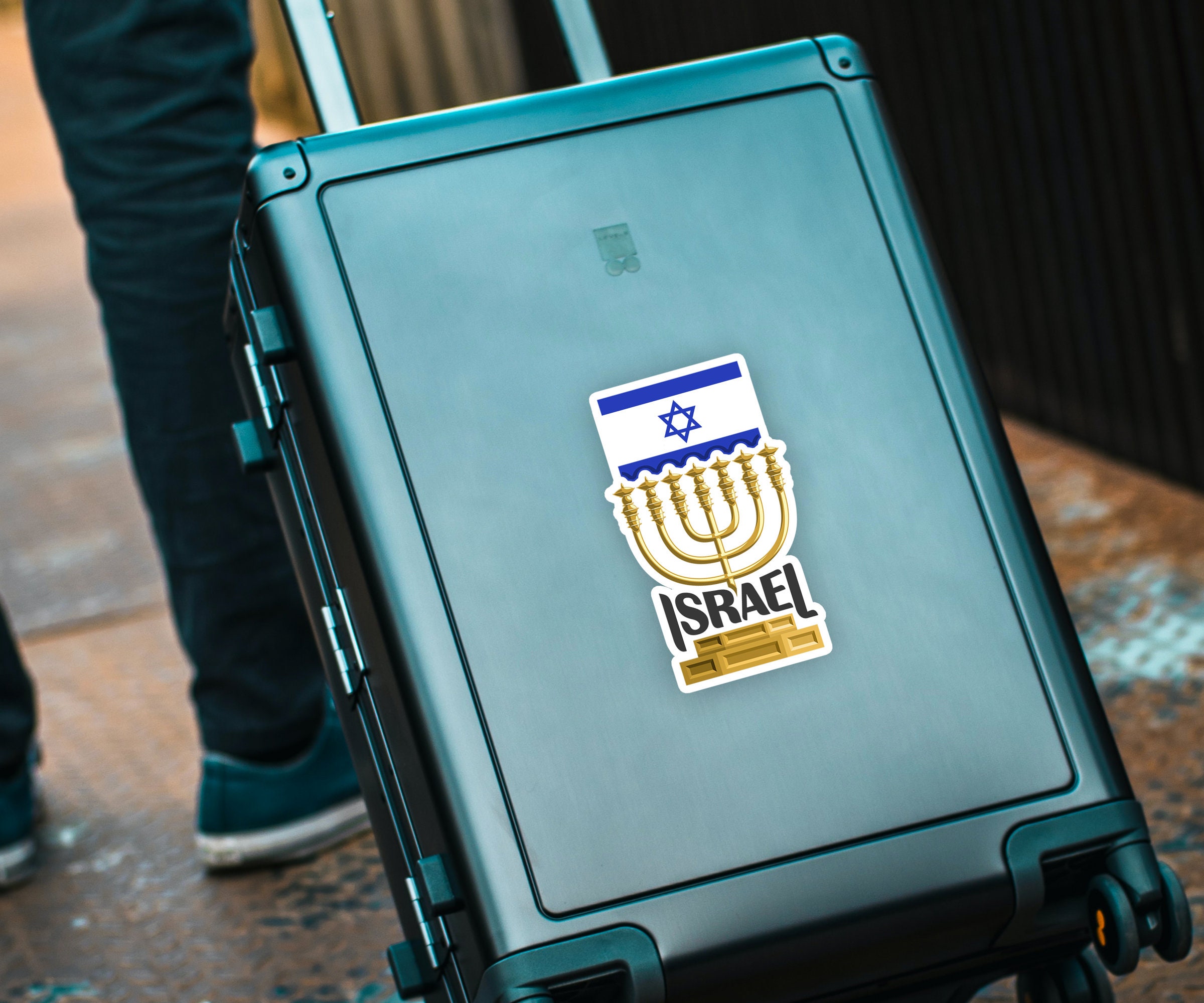 Israel Travel Sticker, Passport Souvenir, Israeli Suitcase Decal ...