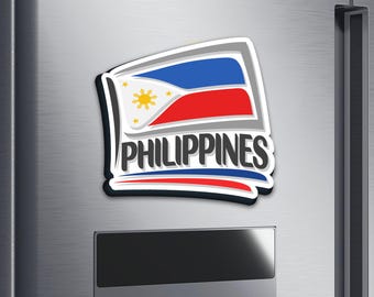 Philippines Flag Wooden Fridge Magnet - Travel Souvenir Gift
