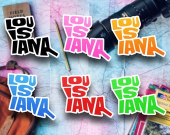 Louisiana Travel Sticker, State Souvenir, Louisiana Suitcase Decal, Vacation Stickers