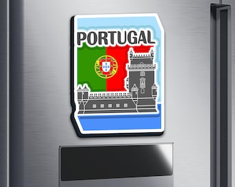 Portugal Wooden Fridge Magnet - Travel Souvenir Gift