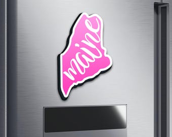Maine Wooden Fridge Magnet - Travel Souvenir Gift