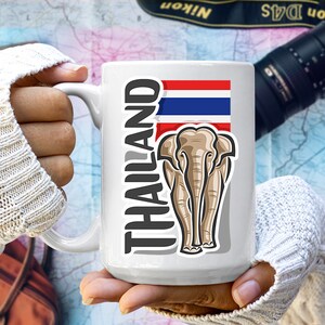 Thailand-Inspired Travel Coffee Mug - Unique Souvenir for Coffee Lovers