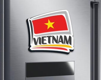 Vietnam Flag Fridge Magnet - Travel Souvenir Gift
