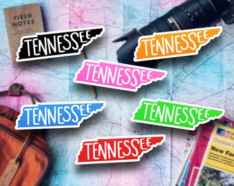 Tennessee Travel Sticker, State Souvenir, Tennessee Suitcase Decal, Vacation Stickers