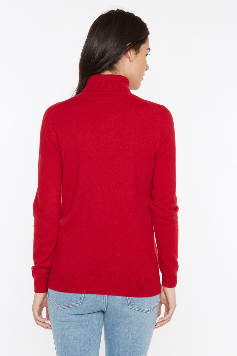 100% Pure Cashmere Sweaters for Women Turtleneck Pullovers Color Red - Etsy