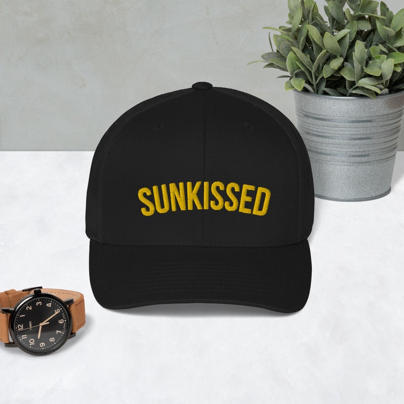 Sunkissed Trucker Cap Embroidered Summer Hat Beach Trucker Cap Sun Hat ...