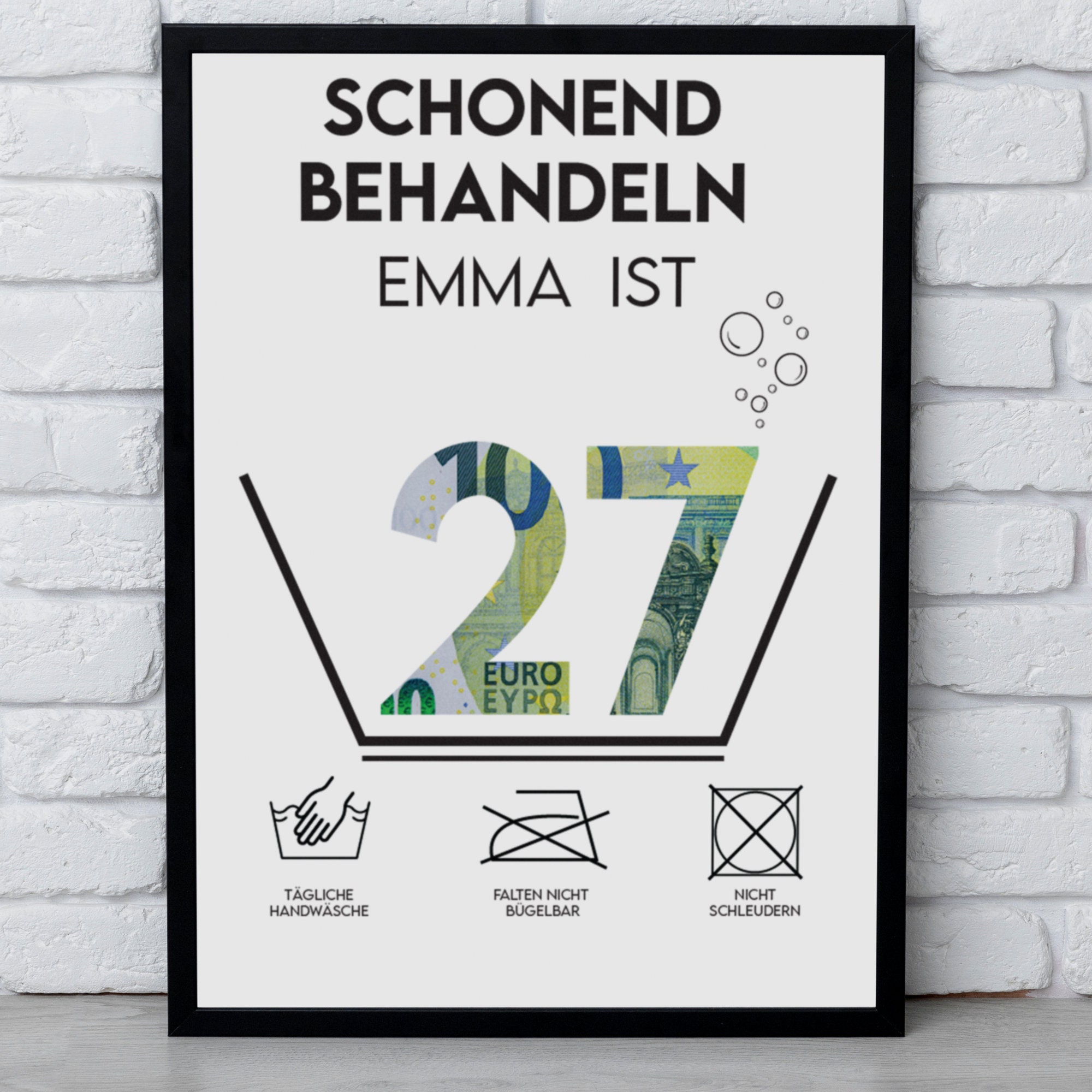 Geldgeschenk 30 Geburtstag I runder Geburtstag Geschenk personalisiert