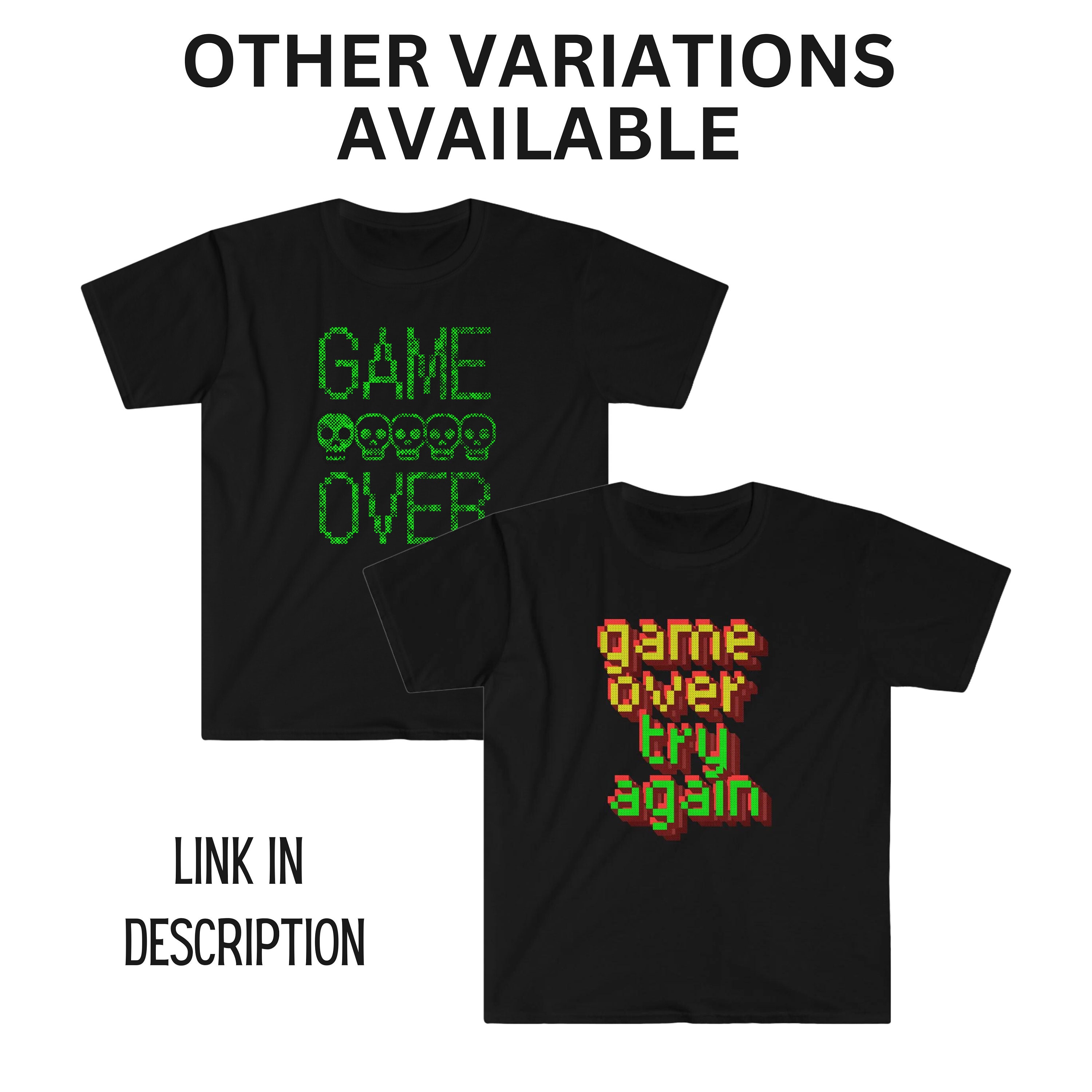 Game Over Shirt Game Shirt Gamer Shirt Shirt for Gamer - Etsy