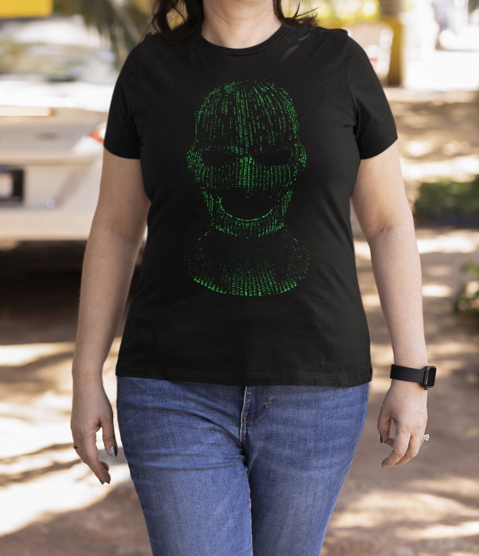 Green Ski Mask Shirt Distressed Ski Mask Etsy