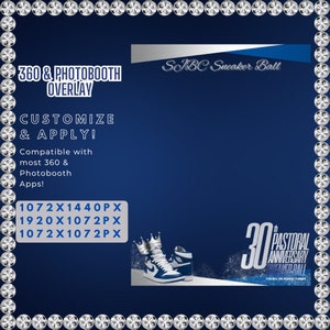 Customizable 360 Video Booth & Photo Booth Sneaker Ball Overlay