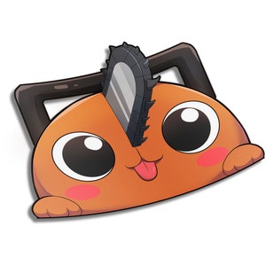 Chainsaw Dog Peeker | Sticker | Anime | Devil | Manga | Cute | Kawaii