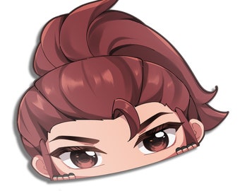 Overwatch Brigitte Peeker Sticker: Anime Kawaii Decal