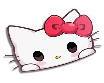 Hello Kitty Peeker | Sticker | Anime | Chibi | Sanrio