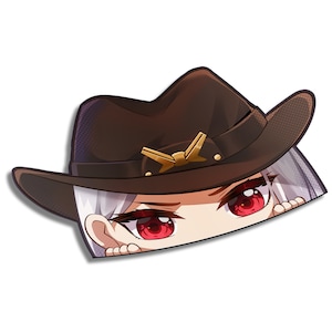 Overwatch Anime Ashe Peeker | Sticker | Decal | Kawaii | Cute