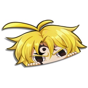 Dragon Sin of Wrath Peeker | Sticker | Seven Deadly Sins | Anime | Kawaii | Demon | Cute | Manga