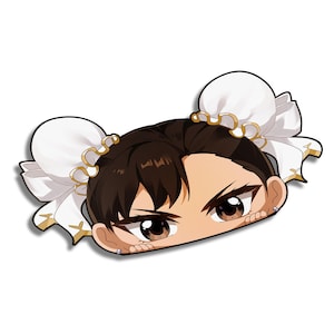 Pegatina de Chun Li Peeker / Anime / Street Fighter / Chibi / SFV
