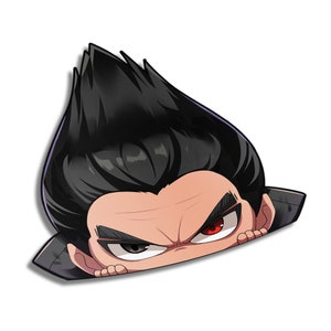Kazuya Mishima Peeker | Sticker | Anime | Tekken | Chibi | Fighting Games