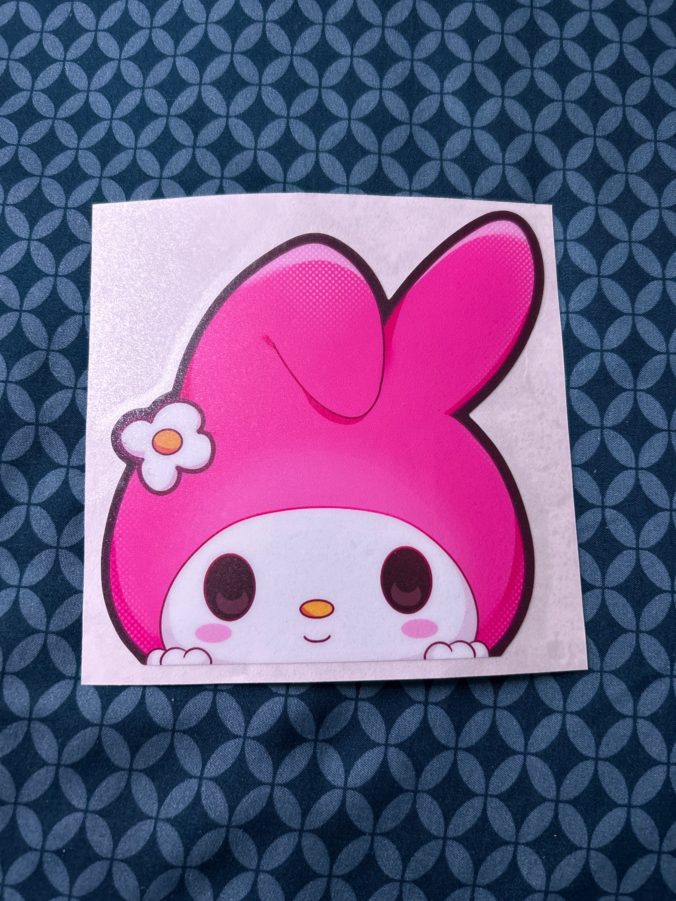 My Melody Peeker | Sticker | Anime | Cute | Sanrio | Decal - Etsy