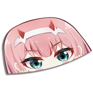 Zero Two Peeker | Sticker | Darling | Anime | Kawaii | Cute | Manga