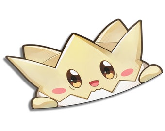 Pokemon Togepi Peeker | Sticker | Cute Egg | Decal | Anime