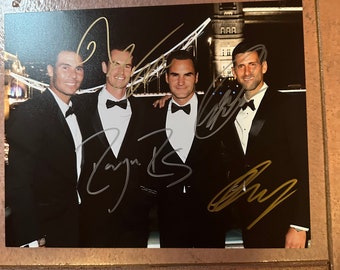 Originalautogramme von den big4 Roger Federer Rafael Nadal Novak Djokovic und Andrew Murray