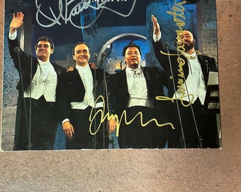 Signierte LP  Live in Concert signiert von Luciano PavarottiJose Carreras und Placido Domingo