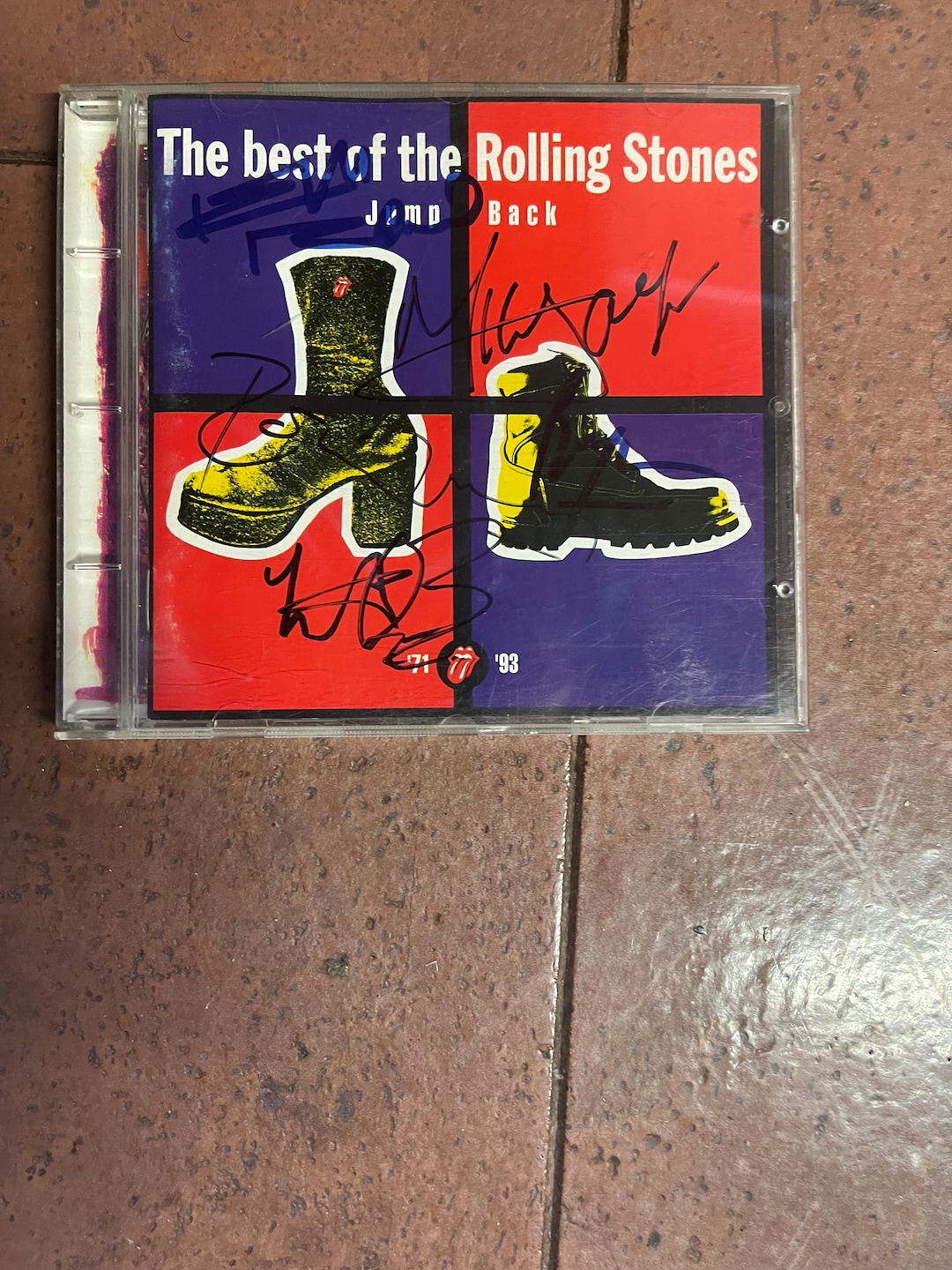 Signed CD the Best of Rolling Stones Signed by Mick Jagger Keith