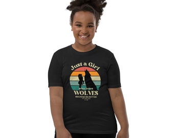 Just A Girl Who Loves Wolves Youth T-Shirt