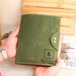 Portafolio de cuero A5 personalizado, organizador de documentos personalizado, funda para cuaderno personalizada, funda para bloc de notas A5 personalizada, organizador de oficina