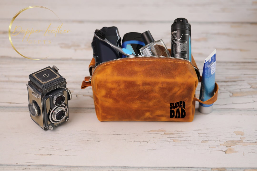Leather Custom Men Dopp Kit Anniversary Gift for Him - Etsy