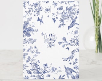 Toile Card Collection | Editable Greeting Cards Template | Instant Download Printable | 4 Designs Available | Edit with Corjl