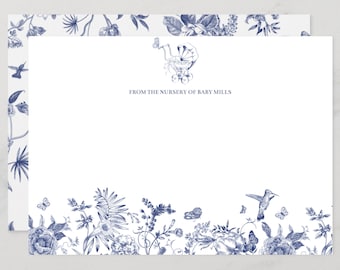 Toile Card Collection | Editable 5x7 Flat Stationary Template | Instant Download Printable | 4 Designs Available | Edit with Corjl