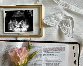 Religious Pregnancy Announcement Template | Editable Ultrasound + Bible Verse, Digital Download for Social Media Reveal | For This Child