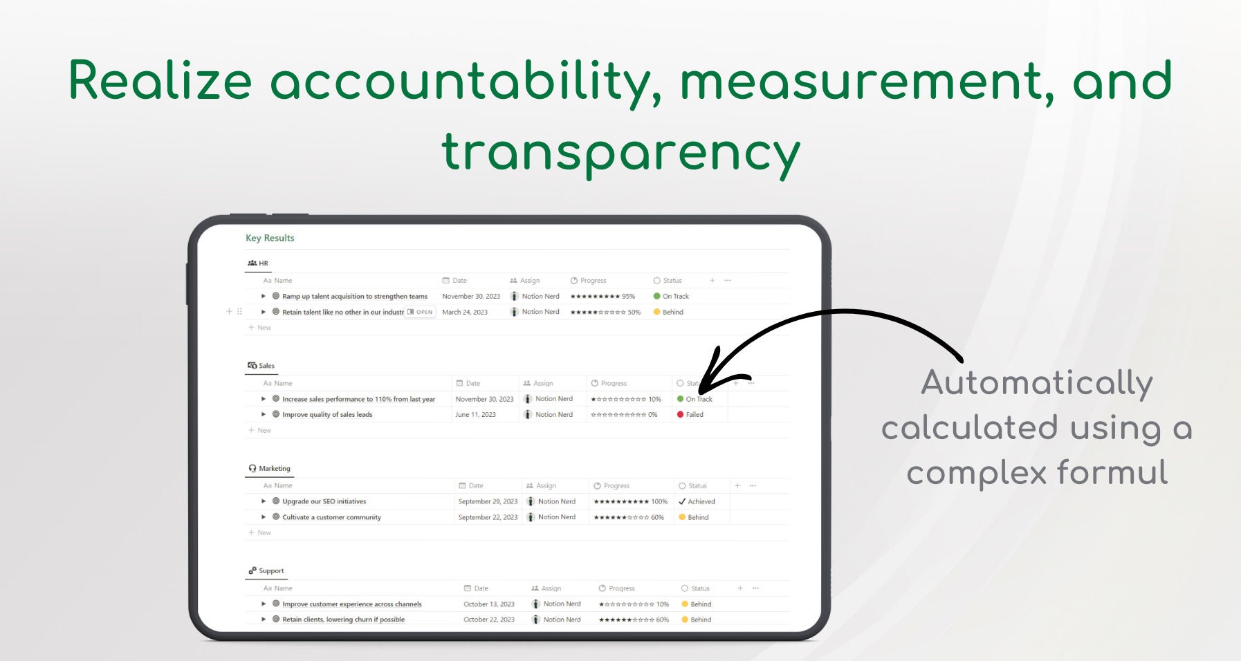 Notion Template OKR OKR Template Objective Key Results OKR Tracker Notion Template OKR OKR Template Objective Key Results OKR Tracker