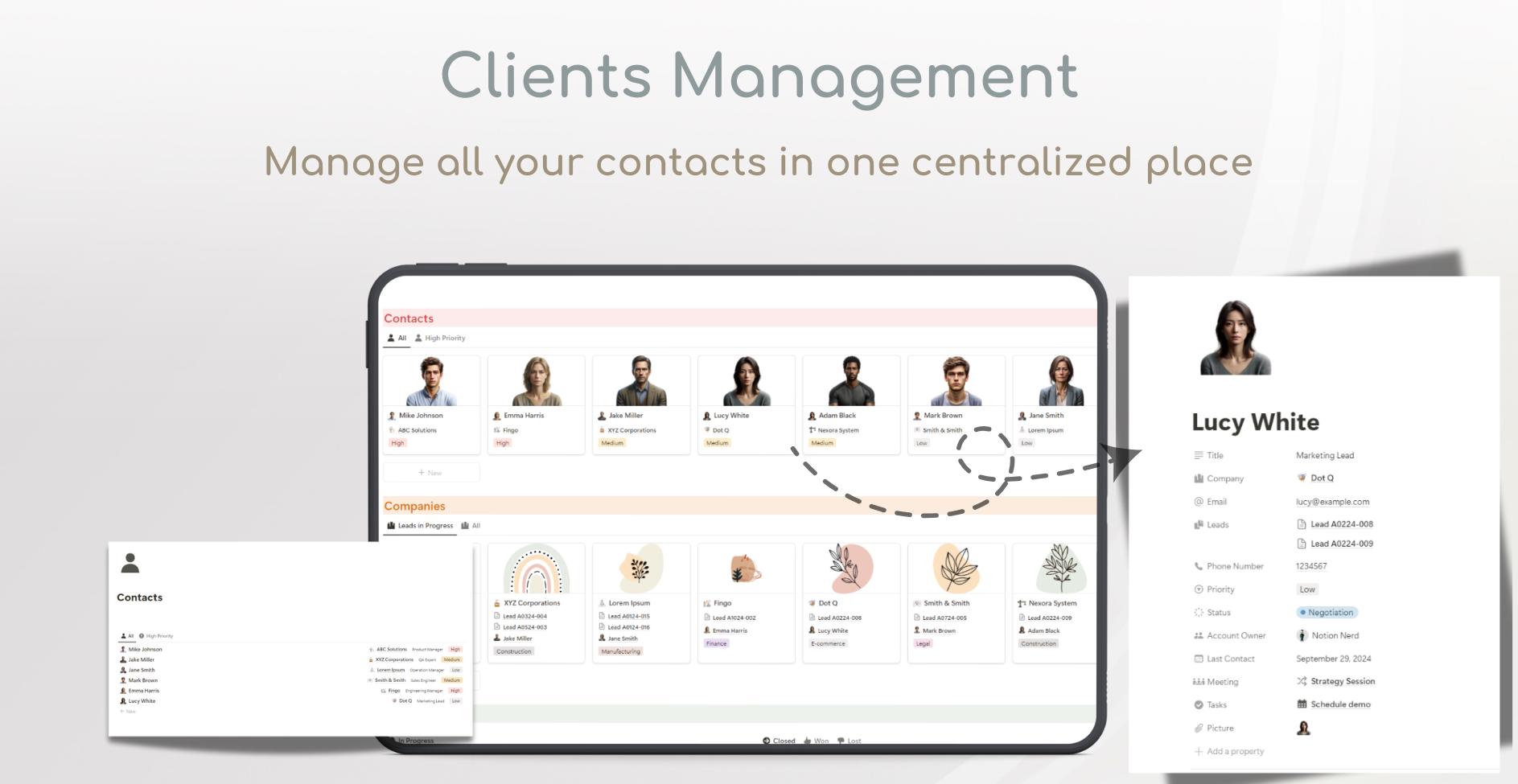 Client Tracker | Client Management | Sales CRM | Small Business Planner ...
