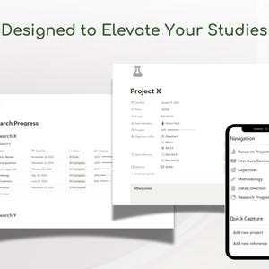 Research Planner, phd planner,  Academic Planner Academic Digital Planner Literature Planner academic notion personalized academic planner