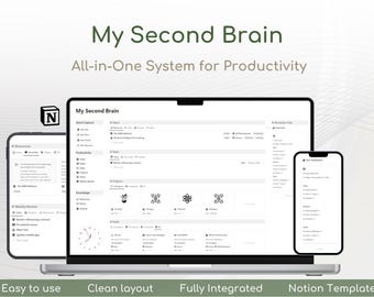 Sjabloon begrip tweede brein | Productiviteits- en levensplanner (digitaal)