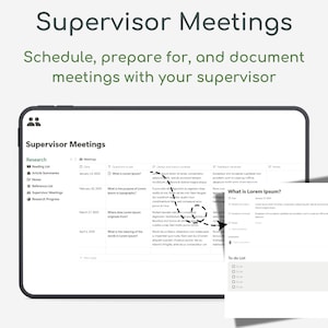 Dissertation planner, thesis planner, Final Year Undergraduate Masters PhD Planner, Notion Template PhD, University Research project guide