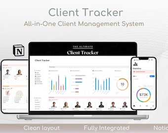 Plantilla de Notion para el seguimiento de clientes / Gestión de CRM y clientes potenciales