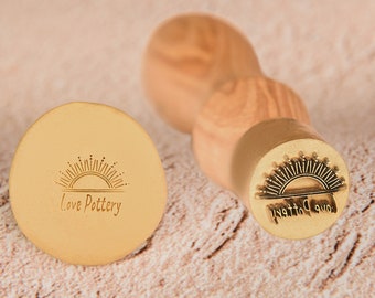 Custom Brass Stamp for Pottery Metal Stamp for Clay Stamp Tools for Ceramic Artists Signature Clay Stamp Decorating Maker's Mark Logo Stamp