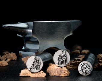 Custom Metal Stamp Metal Punch Stamp Sterling Stamp Blacksmith Touchmark Steel Tools Custom Logo Stamp Blacksmith tools Coin Stamp Die