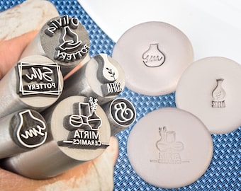 Custom Pottery Stamp Clay stamp Ceramic Stamp Custom Logo Stamp Custom Stamp Polymer Clay Embosser Stamp Custom Signature Stamp for Pottery