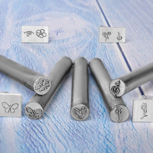 Carimbo de metal personalizado Carimbo de metal Carimbo personalizado Carimbo de metal Toque de marca Carimbo de ferreiro Sterling Carimbo de logotipo Furadores de ferraria