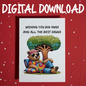 Ich wünsche Ihnen große Umarmungen Grußkarte Ermutigung Geschenk druckbare Karte digitaler Download Geschenk für Freund Karte für ihn sie gut fühlen