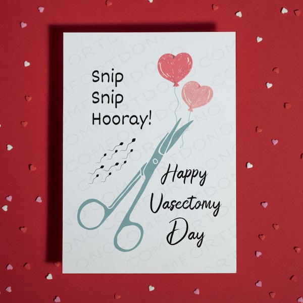 Vasectomy Card • Blank Greeting Card • Greeting Card • Encouragement Gift • Card for him • Husband • Balls • Get well • Funny Card •Congrats