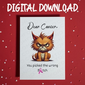 Krebs Geschenk • Druckbare Karte • Digitaler Download • Brustkrebs • Chemo Geschenk • Krebs Karte • Gute Besserung • Unterstützende Karte • OP Karte