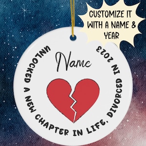 Personalized Divorce Gift Divorce Custom Ornament Christmas Gift Divorced Encouragement Gift Divorce Party Funny Sarcastic Get Feel Better