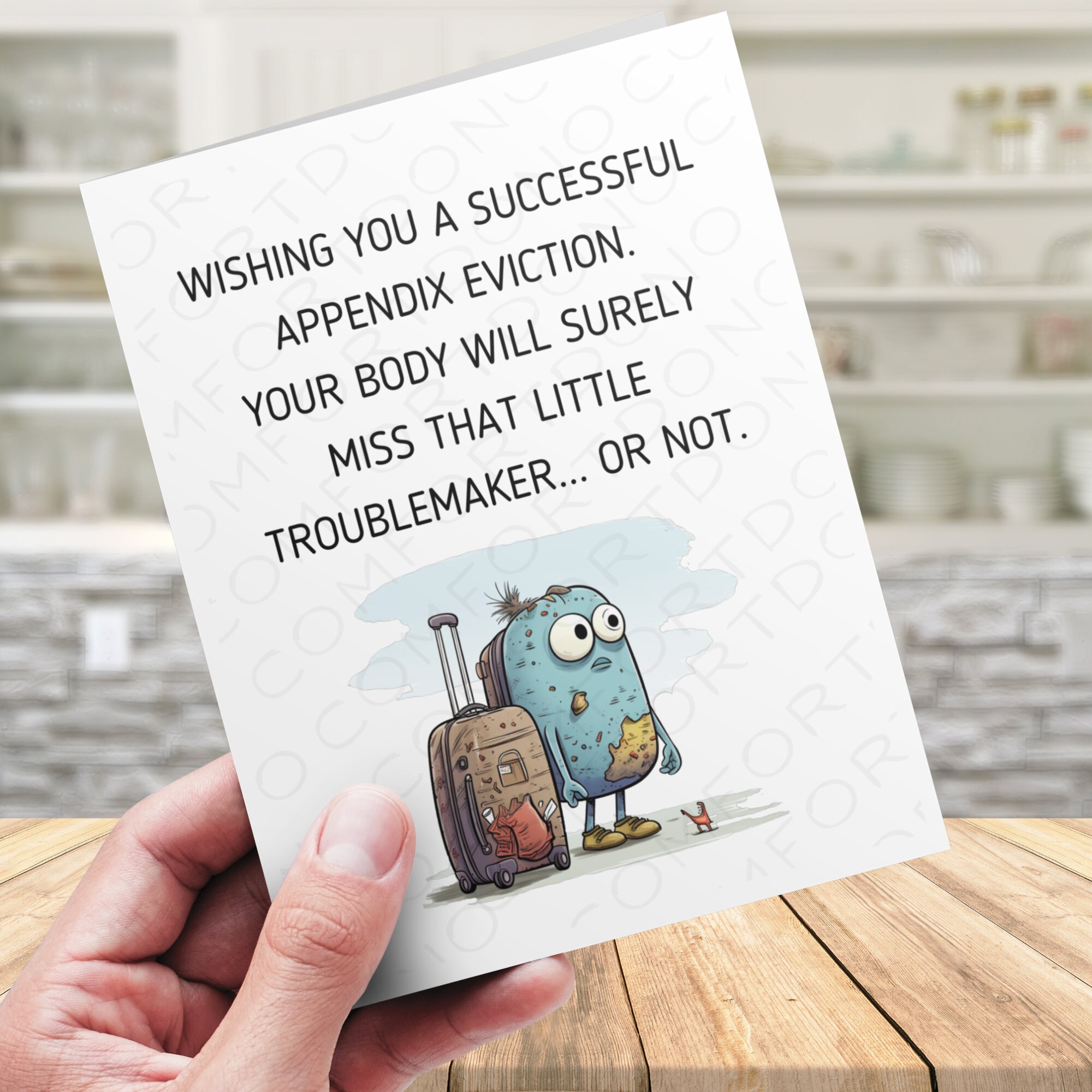 Appendix Surgery Gift Set - Plush Toy, Get Well Card & Box For Appendectomy Recovery Comfort