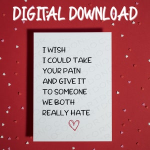 Gute Besserung Grußkarte • Ermutigungsgeschenk • Druckbare Karte • Digitaler Download • Geschenk für Freund • Psychische Gesundheit • Heilung • Freundschaftskarte