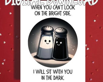 Printable Thinking of You Card Encouragement Sympathy Digital Download